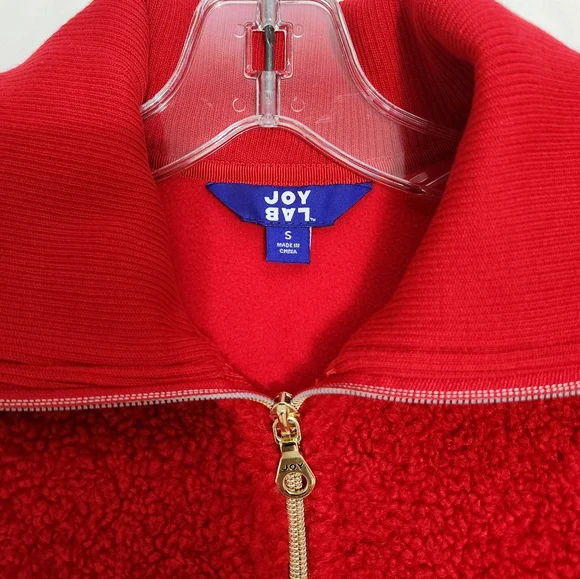 Cozy JoyLab Red 3/4 Sherpa Pullover Top (Sz S) - Picture 7 of 8